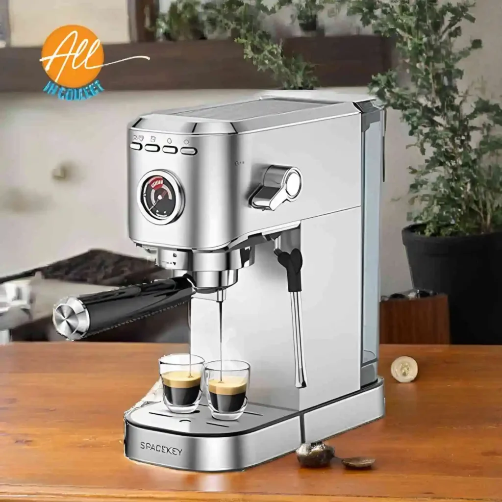 Spacekey 1350W Espresso Maker – Stainless Steel 